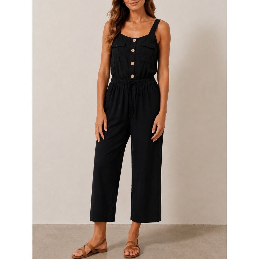 I.N. San Francisco black spaghetti straps romper size XL